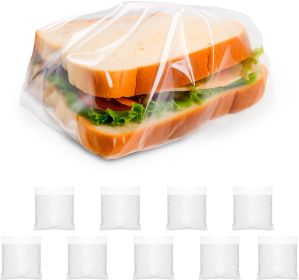 Fold Top Plastic Sandwich Bags 6.75" x 6.75", Pack of 16000 Clear Plastic Sandwich Baggies with Flip-Top Closure