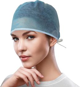 Blue Surgeon Caps. Pack of 500 Disposable Head Coverings for Surgical Personnel. One Size Hats for Hospital; Clinics; Labs; Exam Rooms. Breathable Hai