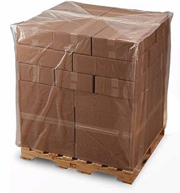 Pack of 125 Plastic Pallet Covers 50 x 49 x 75. Clear Reusable Low Density Polyethylene Pallet Bag Covers 50x49x75. Thickness 2 mil. Ideal for Industr