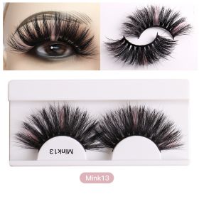 Color Mink Hair False Eyelashes Naturally Fit Thick Eyelashes (Series: 13)