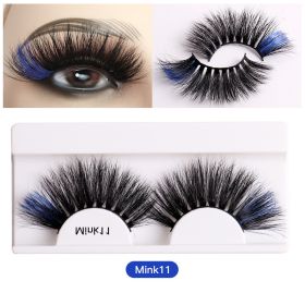 Color Mink Hair False Eyelashes Naturally Fit Thick Eyelashes (Series: 11)