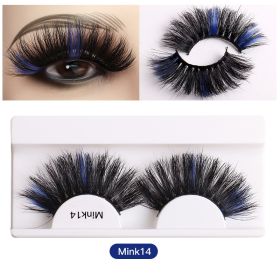 Color Mink Hair False Eyelashes Naturally Fit Thick Eyelashes (Series: 14)