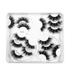 Multi-Level False Eyelashes 8 Pairs Of Natural Thick False Eyelashes (Type: MIDNIGHT)