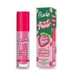 RUDE Berry Juicy Plumping Lip Gloss (Color: Cotton Candy)