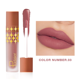 Star Matte Liquid Lipstick Waterproof Long Lasting Lip Gloss Non-sticky Lip Gloss Lip Balm Lightweight High Pigmentation Hydrating Satin Matte Long-la (Color: #03)