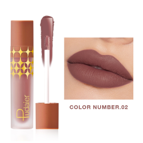 Star Matte Liquid Lipstick Waterproof Long Lasting Lip Gloss Non-sticky Lip Gloss Lip Balm Lightweight High Pigmentation Hydrating Satin Matte Long-la (Color: #02)